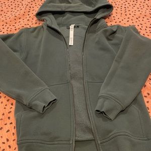 Green lululemon zip up hoodie